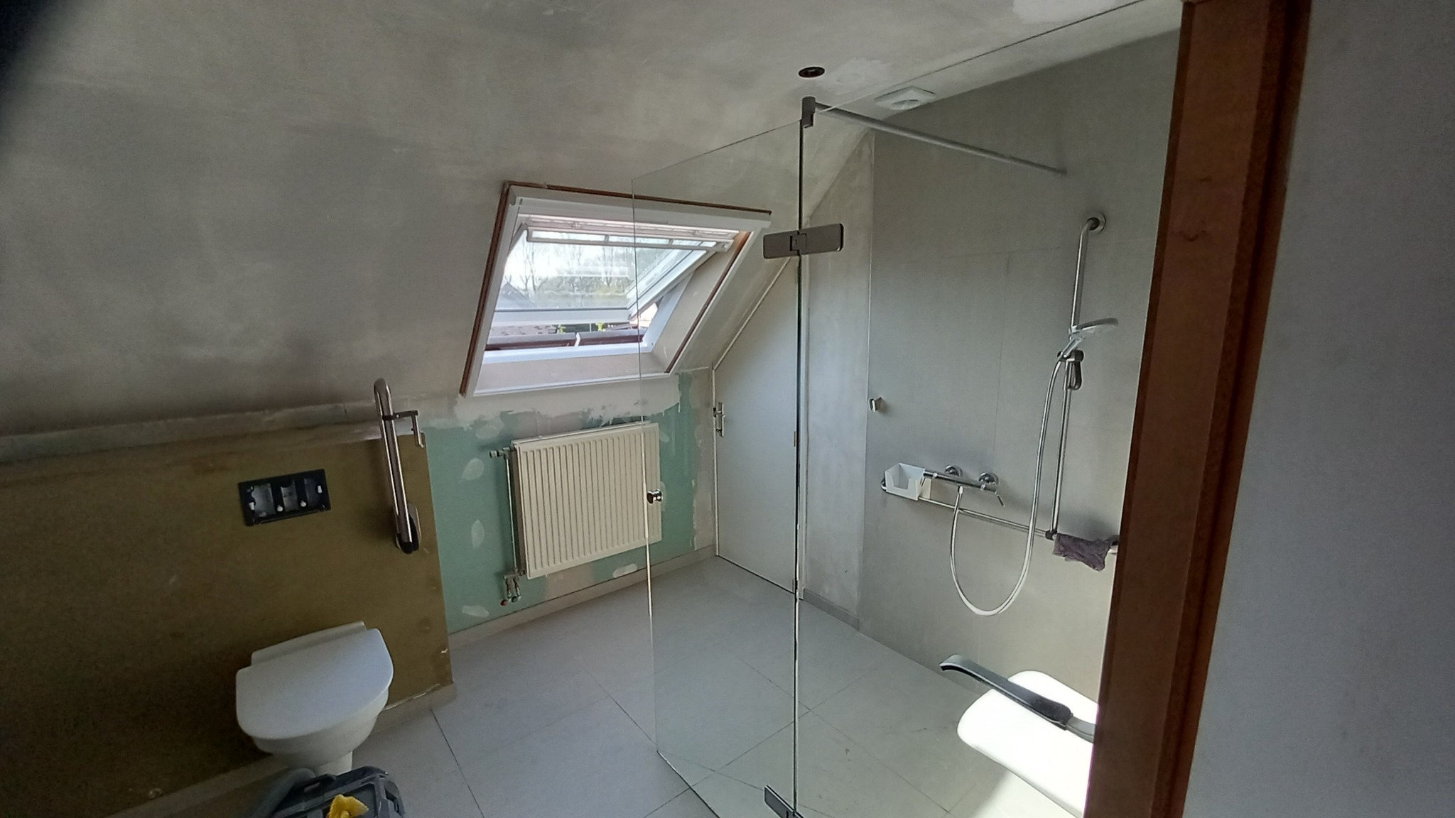 Badkamer voor afwerking